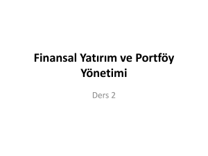 Finansal Yatırım ve Portföy Yönetimi