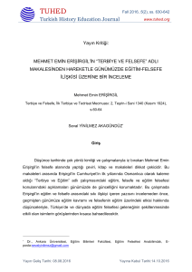 Turkish History Education Journal www. tuhed. org