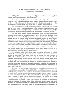 TBMM Başkanı Sayın Cemil Çiçek`in 03.01.2014 Tarihli Basın
