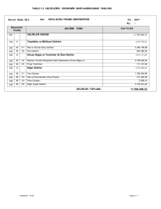 gelirlerin ekonomik sınıflandırılması
