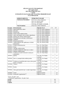 ZKÜ Tıp Fakültesi Enfeksiyon Hastalıkları Anabilim Dalı 2010–2011