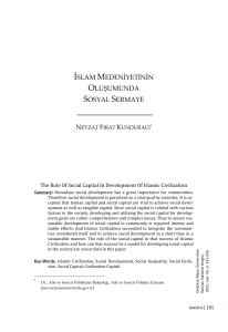 islam medeniyetinin oluşumunda sosyal sermaye