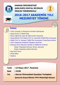 2016-2017 akademik yılı mezuniyet töreni