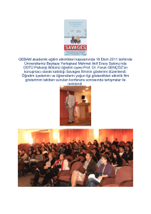 GEBAM akademik eğitim etkinlikleri kapsamında 18 Ekim 2011
