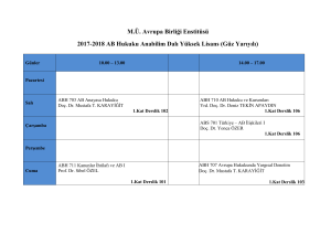 M.Ü. Avrupa Birliği Enstitüsü 2017