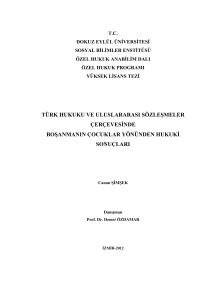 türk hukuku ve uluslararası sözleşmeler çerçevesinde