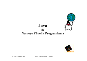 Java ile Nesneye Yönelik Programlama