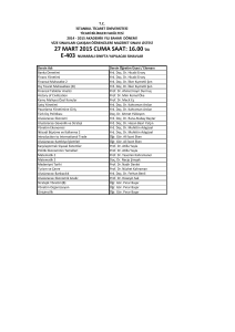 27 MART 2015 CUMA SAAT: 16.00`DA
