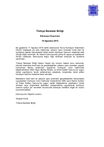 18.08.2015 Basında Çıkan Türkiye Bankalar Birliği Hakem Heyeti