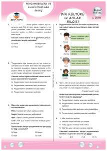 6. Snf Din Bilgisi Konu Testleri