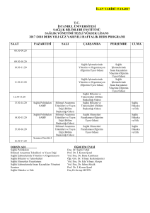 ilan tarihi 17.10.2017 tc istanbul üniversitesi sağlık bilimleri enstitüsü