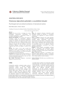Cukurova Medical Journal Uluslararası öğrencilerin