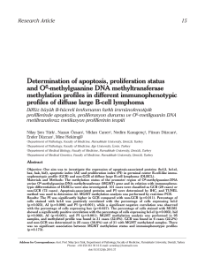 Determination of apoptosis, proliferation status and O6