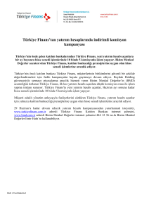 Türkiye Finans`tan yatırım hesaplarında indirimli komisyon kampanyası