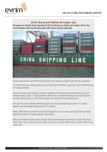 Çin`in dış ticaret fazlası 60 milyarı aştı