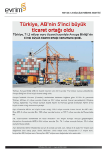 Türkiye, AB`nin 5`inci büyük ticaret ortağı oldu