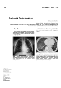 Radyolojik De¤erlendirme - Çocuk Enfeksiyon Dergisi