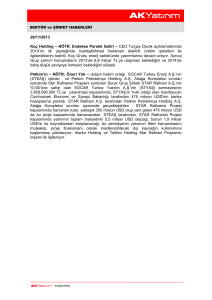 28/11/2013 Koç Holding – NÖTR, Endekse Paralel