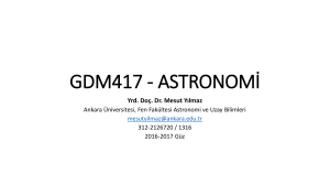 gdm417 - astronom - Ankara Üniversitesi Açık Ders Malzemeleri