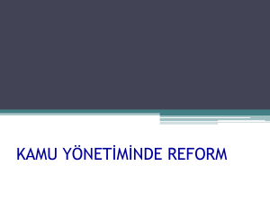türkiye`de kamu kesimi reformları