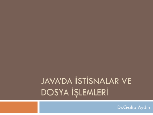 İstisnalar ve Dosya İşlemleri