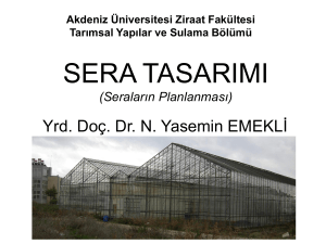 SERA - Ziraat Fakültesi Tarımsal Yapılar ve Sulama