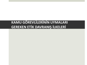 Türk Kamu Personel Rejiminin Özellikleri ve *stihdam Biçimleri