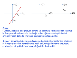 Lineer ve Zamanla Değişmeyen Kapasite Endüktans