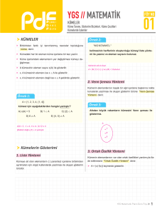 YGS Matematik PDF 1-5. Föy