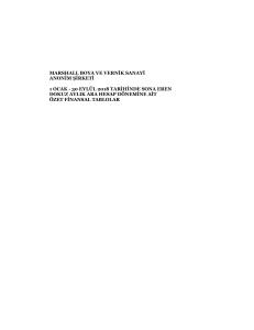 Marshall SPK 30092018 Finansal Raporu