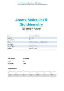 1-atoms molecules   stoichiometry- ial-cie-chemistry -qp