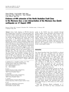 Evidence of NW extension of the North Anatolian Fault Zone