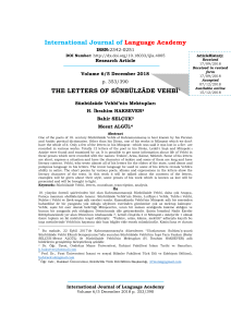 Sünbülzade Vehbi'nin Mektupları