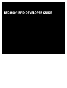 RFD8500/i RFID DEVELOPER GUIDE