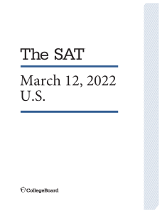 2022 March SAT QAS (US) Test Questions