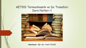 Termodinamik ve Isı Transferi Ders Notları - AET201