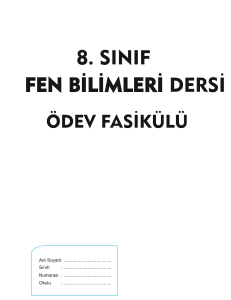 8.Sınıf Ara Tatil Çalışma Ödevi