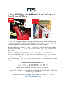 CP 0881"0129"08682 Distributor Jual Pompa Hydrant, Apar Pemadam & Sistem Fire Alarm Di Jakarta