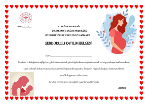 Gebe Okulu Katılım Belgesi - Lice Halis Toprak Vakfı Hastanesi
