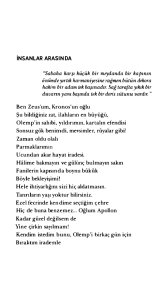 Zeus'un İnsanlığı: Bir Oyun Metni