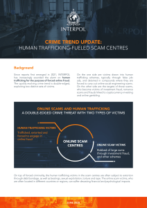 Human Trafficking & Scam Centers: Crime Trend Update