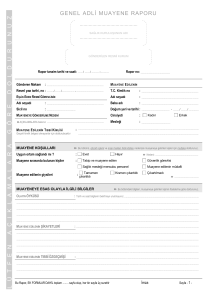 Genel Adli Muayene Raporu Formu