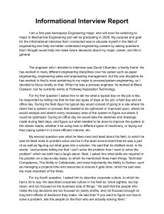 Informational Interview: Engineering Career Insights