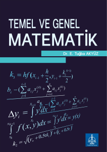 Temel ve Genel Matematik - Dr. E. Tuğba Akyüz | Kapsamlı Ders Kitabı