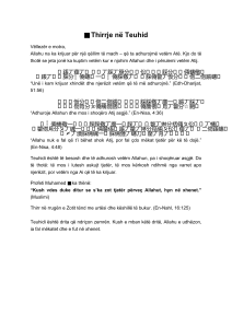 Thirrje në Teuhid: Qëllimi i Krijimit dhe Rëndësia e Monoteizmit