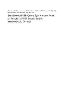 MAKÜ Bucak Sağlık Yüksekokulu Karbon Ayak İzi ve Sürdürülebilirlik