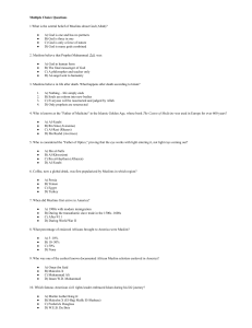 Islamic History & Beliefs Quiz