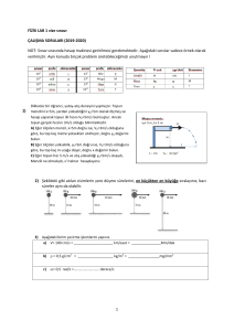 Fizik Lab 1 Vize Sınavı Çalışma Soruları (2019-2020)