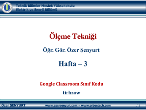 Ölçme Tekniği: Elektrik-Elektronik Ölçü Aletleri Sınıflandırması