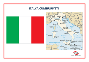 İtalya Ekonomi ve Ticaret Raporu